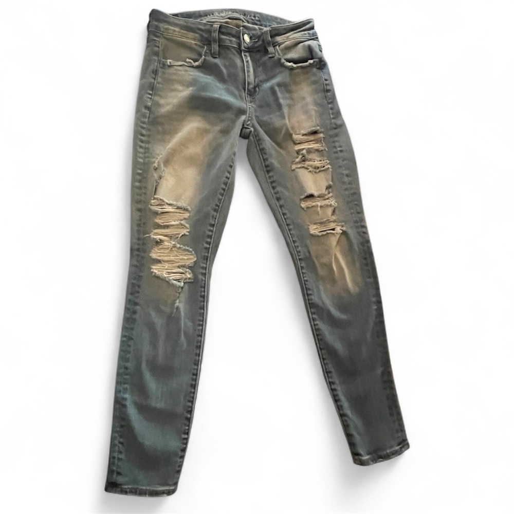 American Eagle Outfitters Super Stretch X Distressed Skinny Jeans